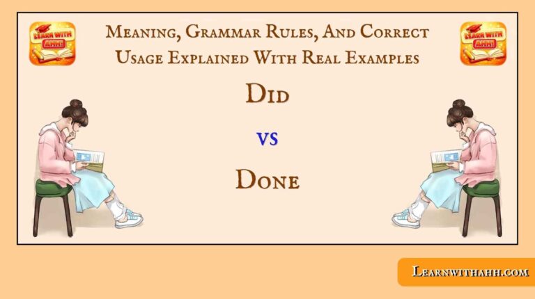 Did vs Done