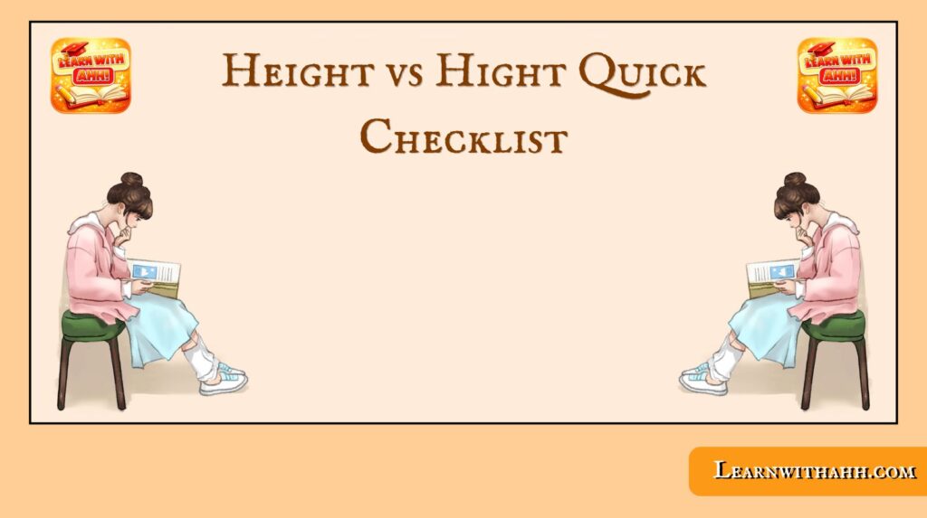 Height vs Hight 