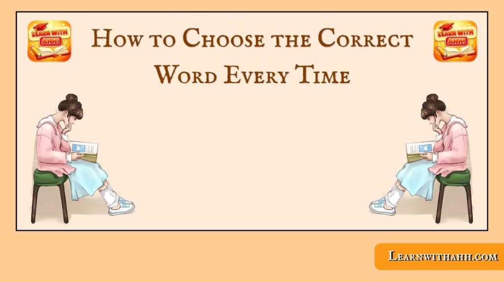 How to Choose the Correct Word Every Time