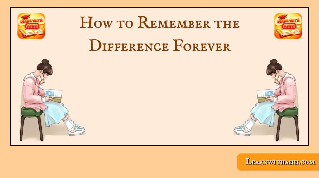 How to Remember the Difference Forever