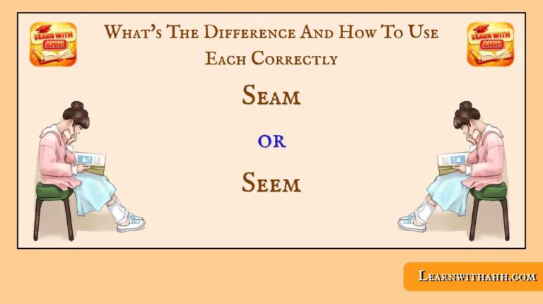 Seam or Seem