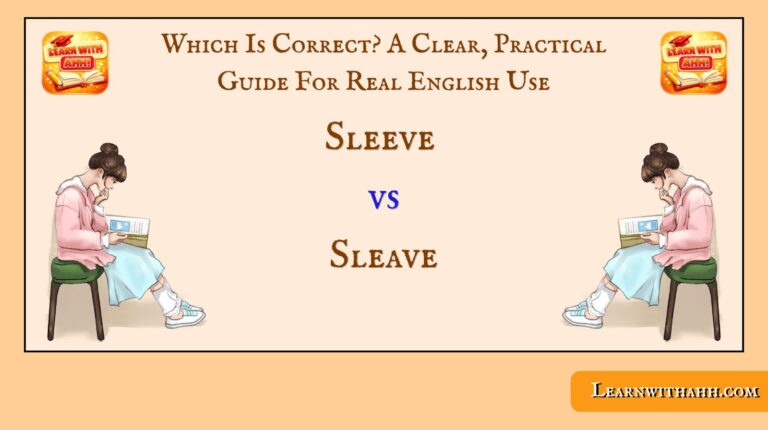 Sleeve vs Sleave