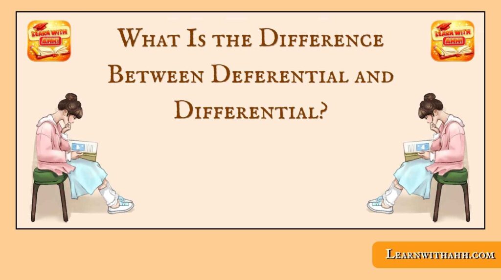 What Is the Difference Between Deferential and Differential?
