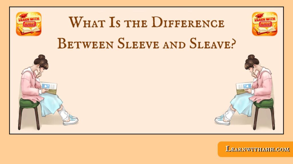 What Is the Difference Between Sleeve and Sleave?