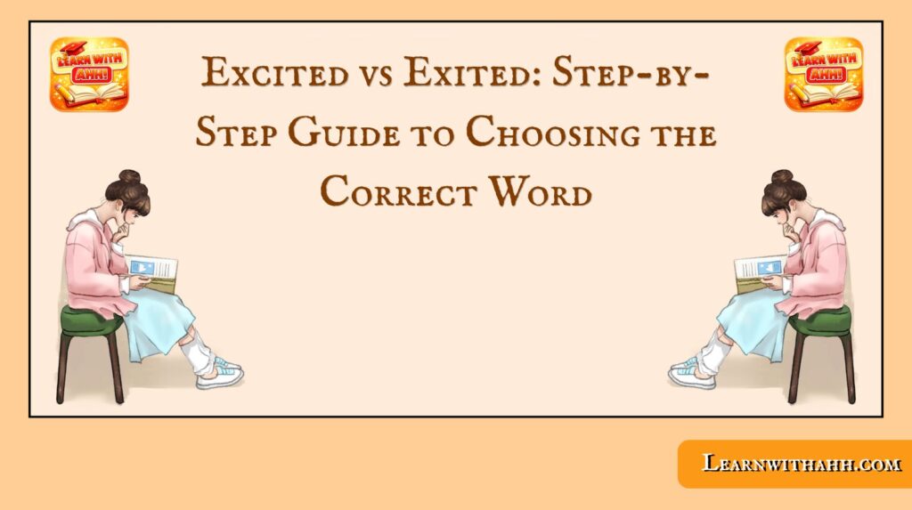 Excited vs Exited: Step-by-Step Guide to Choosing the Correct Word