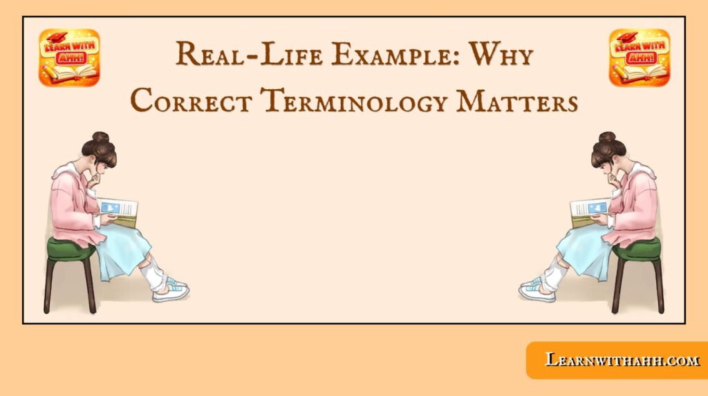 Real-Life Example: Why Correct Terminology Matters