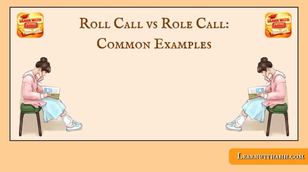 Roll Call vs Role Call: Common Examples