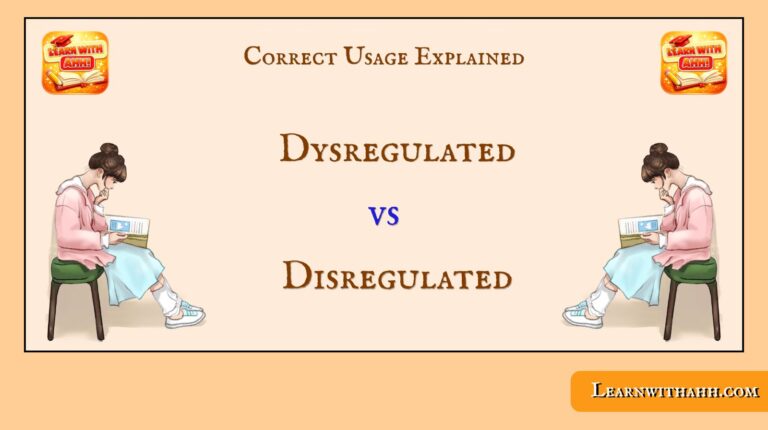 Dysregulated vs Disregulated