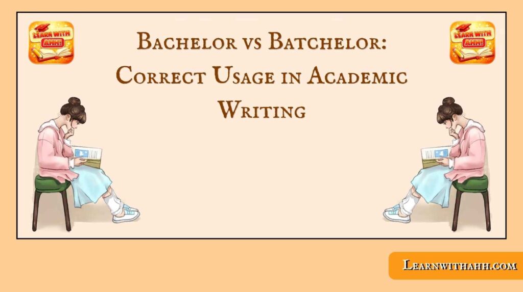 Bachelor vs Batchelor: Correct Usage in Academic Writing