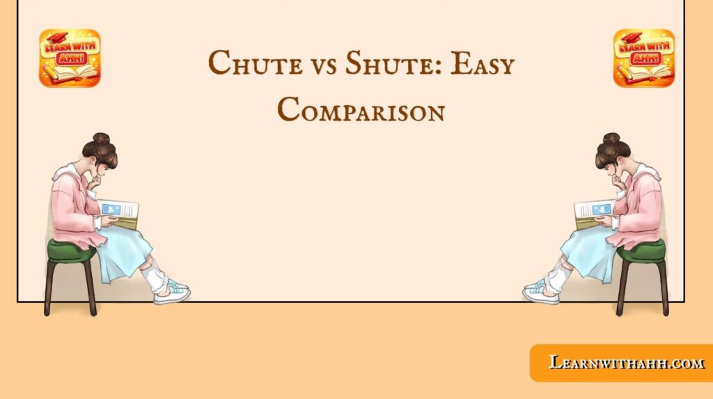 Chute vs Shute: Easy Comparison