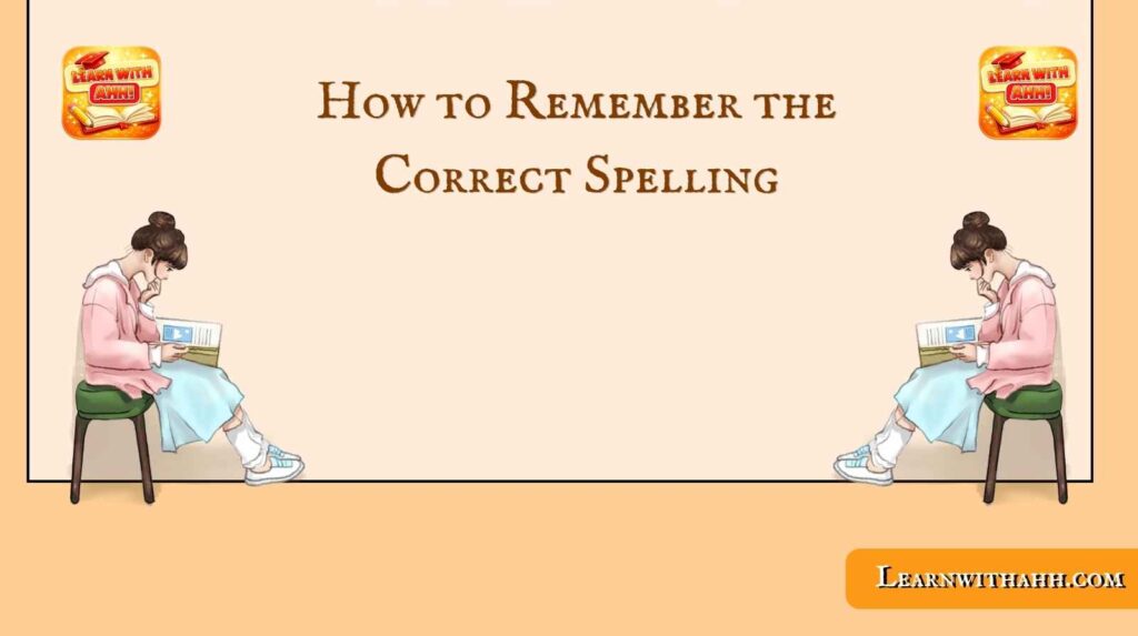 How to Remember the Correct Spelling