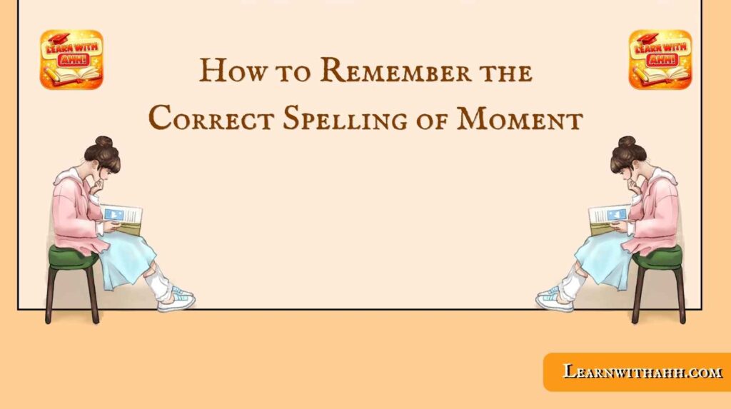 How to Remember the Correct Spelling of Moment