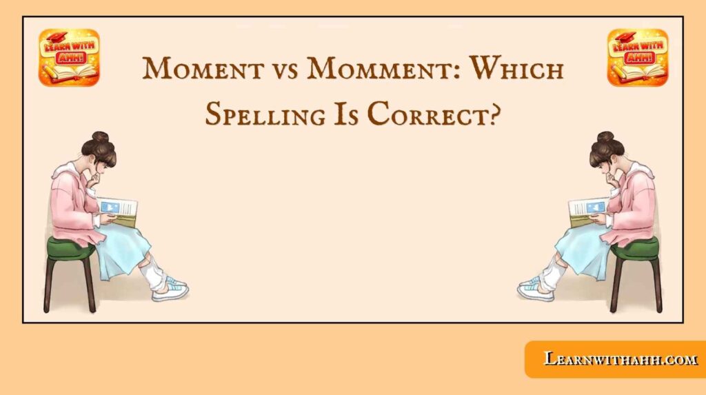 Moment vs Momment: Which Spelling Is Correct?