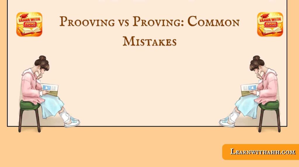 Prooving vs Proving: Common Mistakes