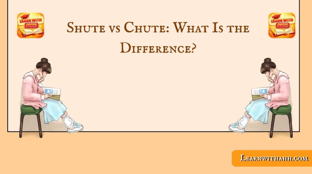 Shute vs Chute: What Is the Difference?