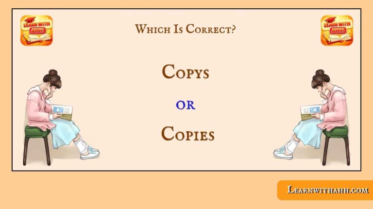 Copys or Copies