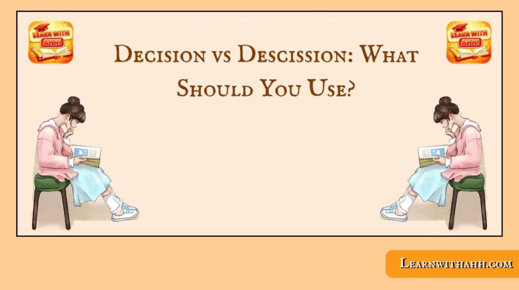 Decision vs Descission