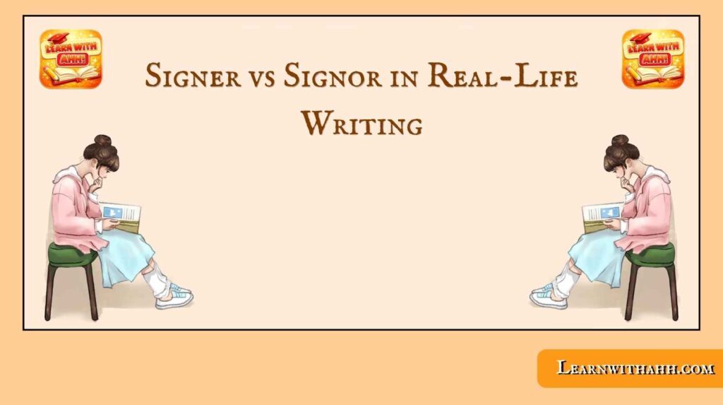 Signer vs Signor