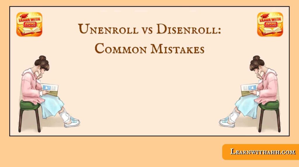 Unenroll vs Disenroll