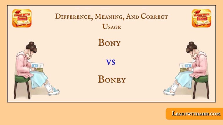 Bony vs Boney