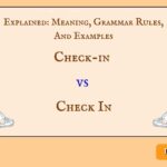 Check-in vs Check In