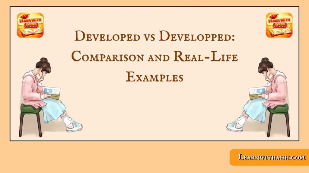 Developed vs Developped