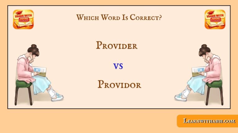 Provider vs Providor