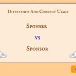 Sponser vs Sponsor