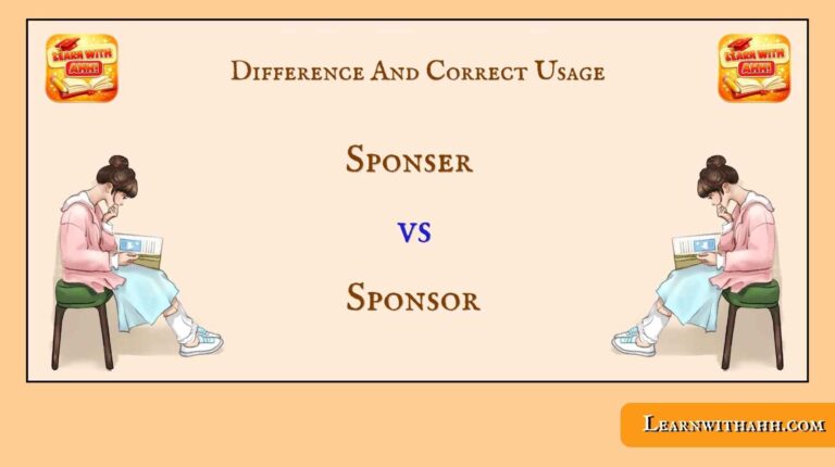 Sponser vs Sponsor