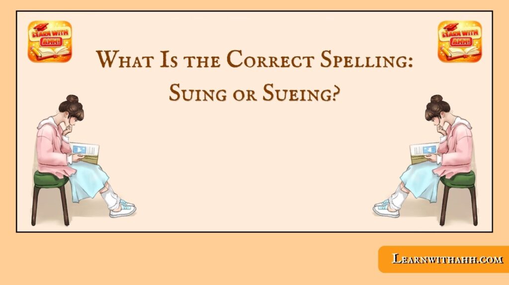 Suing or Sueing